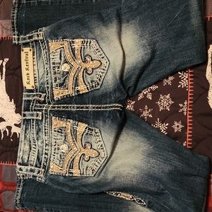 Womens Rock Revival cuffed skinny jeans size 25